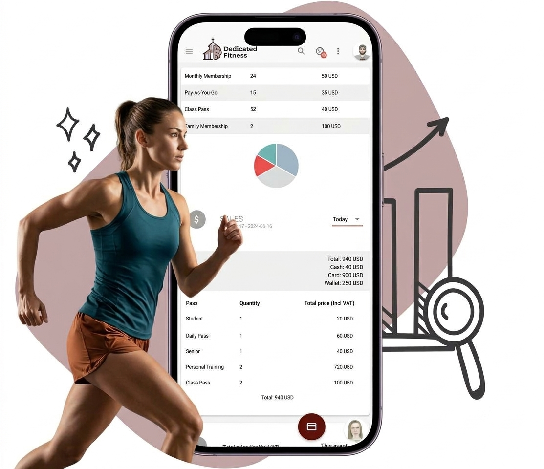 Dedicated Fitness member app preview